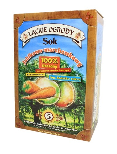 Sok jabłkowo-marchewkowy 5l łąckie ogrody (tłocznia maurer)