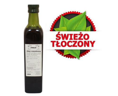 Olej rzepakowy 500ml -tłoczony na zimno - jedzpij